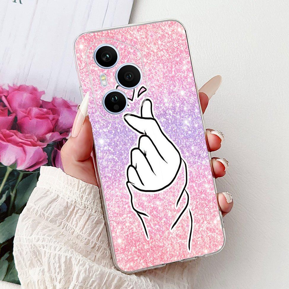 Clear For Honor 400 Pro Case DNP-NX9 Cute Cartoon Cat Fashion Flower Funny Painted Soft Bumper For Honor 400Pro Back Cover Funda