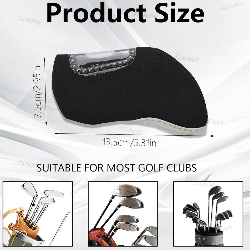 Xiaomi Golf Club with See Through Window 10Pcs Golf Covers Golf Wedge Headcovers Clear Visible Head Covers Golf Accessories for Putters
