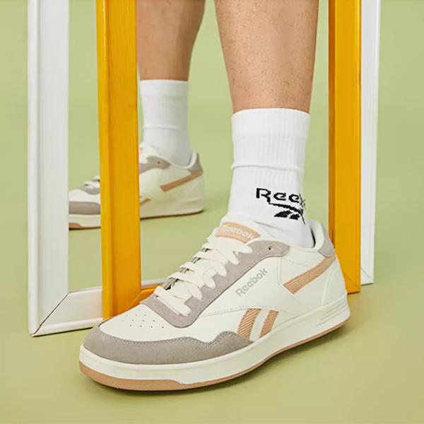 Reebok Royal Techque T Classic Retro Low-Top Sneakers Unisex Sneakers White Brown HR0902