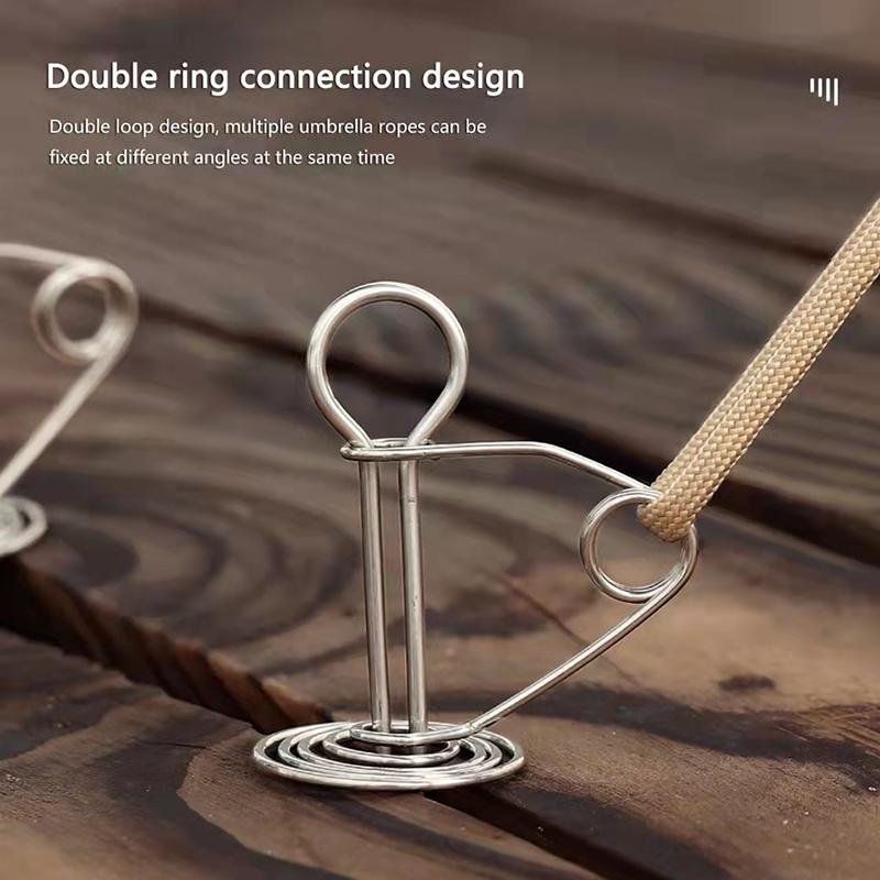 5Pcs izable Fit Plank Spiral Shaped Spring Octopus Deck Peg with Carabiner Hook Wind Rope Buckles Tent Stakes Hook Board Peg