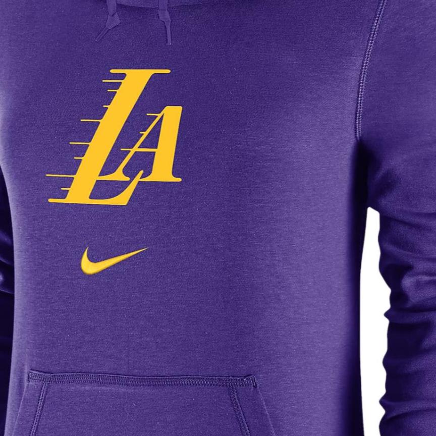 Nike X NBA Los Angeles Lakers 2023-24 Season City Edition Funnel Neck Hoodie Women Hoodies Purple DZ0392-504