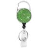 Retractables Keyring Wire Rope Rhinestones Badges Holder Antitheft Buckle Rope Outdoor Retractables Keychains
