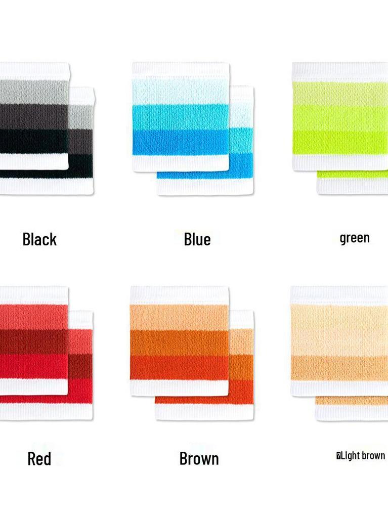 Breathable Striped Sports Wristbands for Fitness, Basketball, Running - Sweat-Wicking Wrist Sleeves