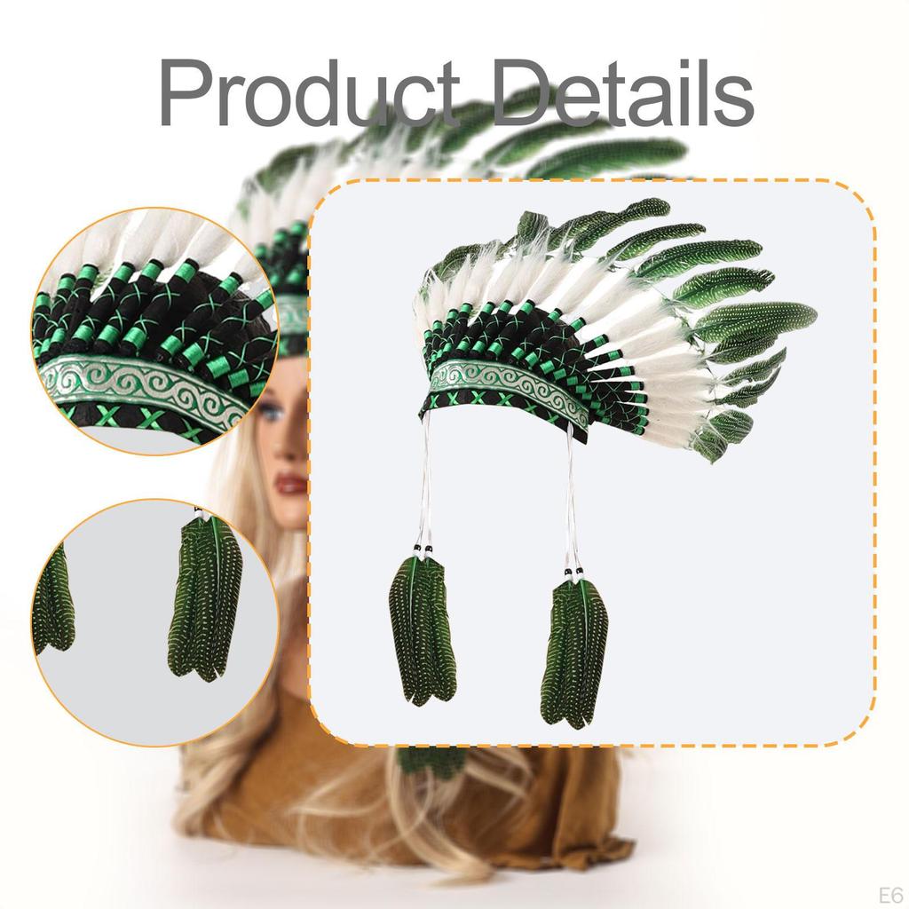 Feather Headdress Accessories Headwear for Cosplay Dance Stage Show