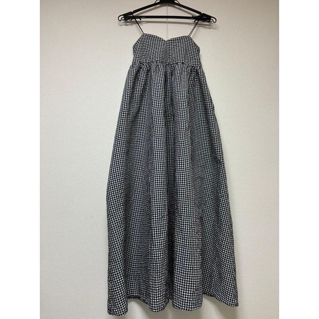WEGO Flare long skirt black and white check