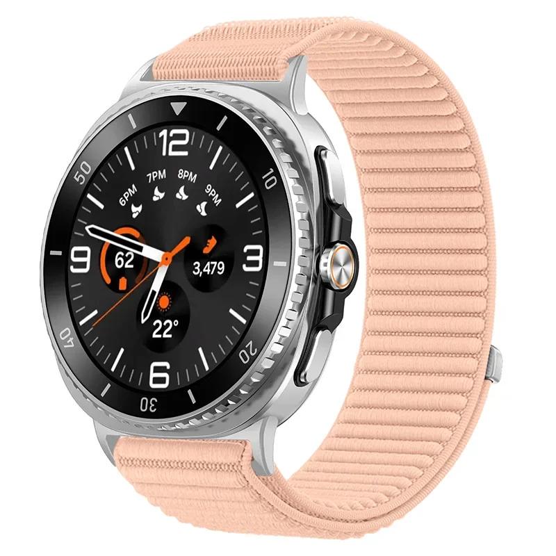 

Nylon Wave Sports Watchband For Samsung Galaxy watch 8 classic Breathable Wrist Strap Galaxy watch 8 40mm 44mm Replace Bracelet Watch 8 40-44-46mm розовый