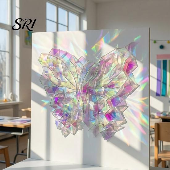 Impact Resistant Craft Tiles Mini Iridescent Acrylic Squares, Translucent Rainbow Pieces, 2cm 3cm Holographic Colorful Mosaic Art Supplies for