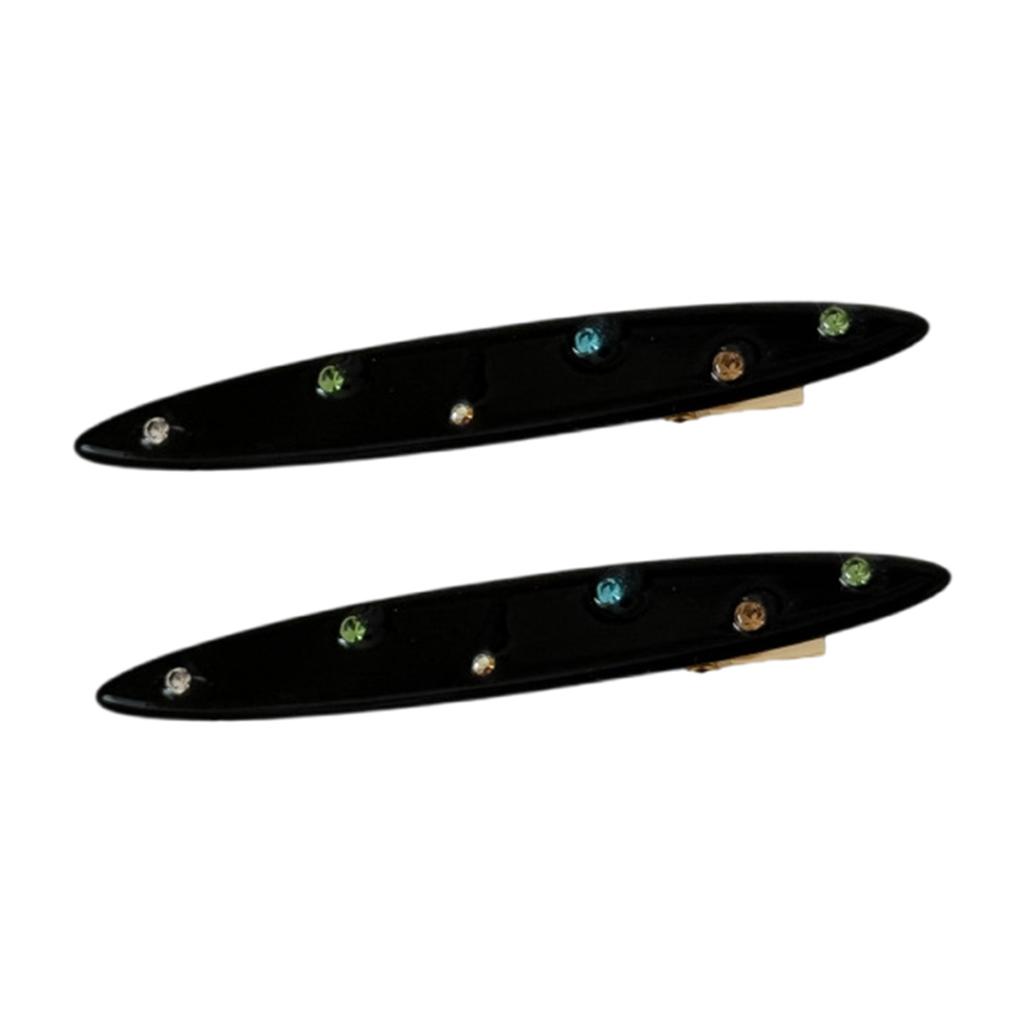 Shimmering Acetate Acid Hair Clip Rhinestones Studded Hair Pin Glittering Barrettes For Women Hair Styling Essential
