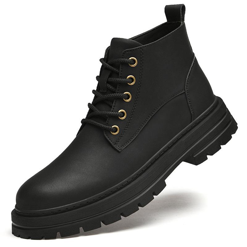 Martin boots men's casual retro tooling boots high-top outdoor shoes velvet big yellow boots men's shoes