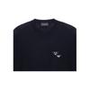 Emporio Armani Solid Color Small Pattern Casual Crew Neck Long Sleeve Sweater Men Sweater Black 3H1MXB-1MVQZ-999