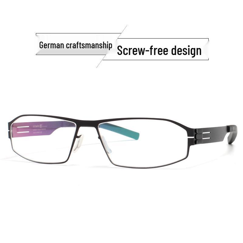 Ultra-light German Screwless Metal Glasses Frame for Men's Myopia