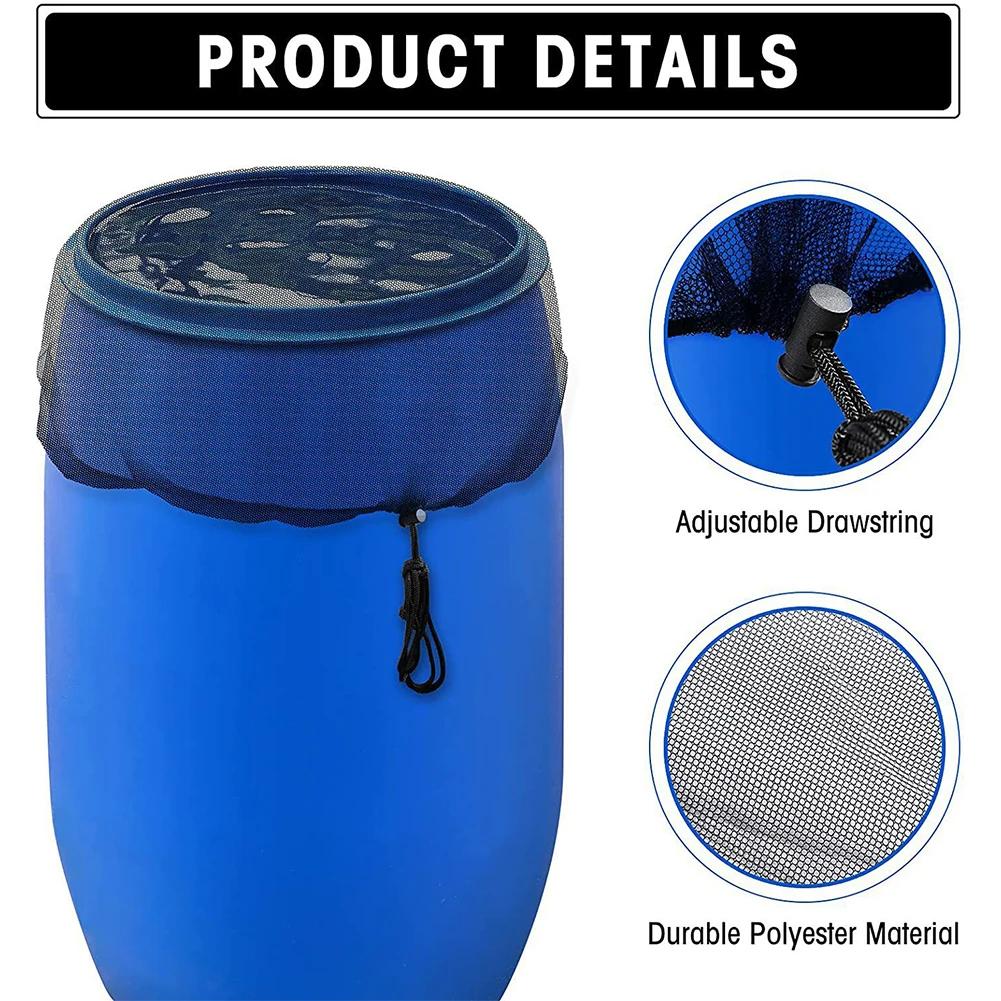 1-5pcs 60-120cm Mesh Cover Netting for Rain Barrel Water Collection Bucket Raindrop Anti-fall Leaves Filter Net Water Protection