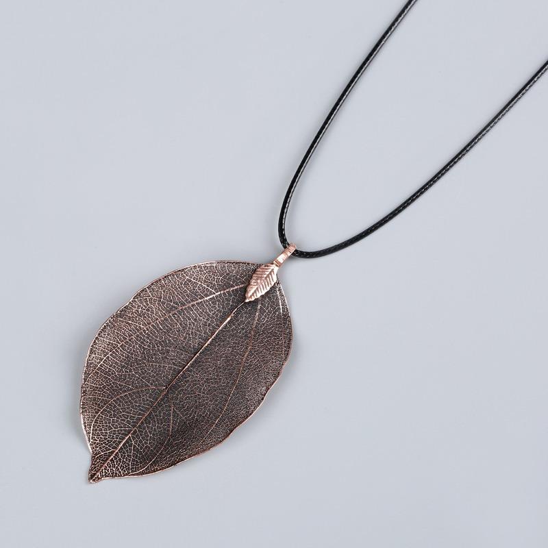 Mode Einzigartig Natürlich Echter Blatt Choker Anhänger Halskette Für Frauen Echte Blattform Filigran Hochzeit Halskette Schmuck Geschenk