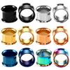 2 Stück/Los Stahl Ohrstecker und Tunnel Piercings Schraubbare Ohrring Dehner Ohrläppchen Messgeräte Körperpiercings Schmuck 2mm-20mm
