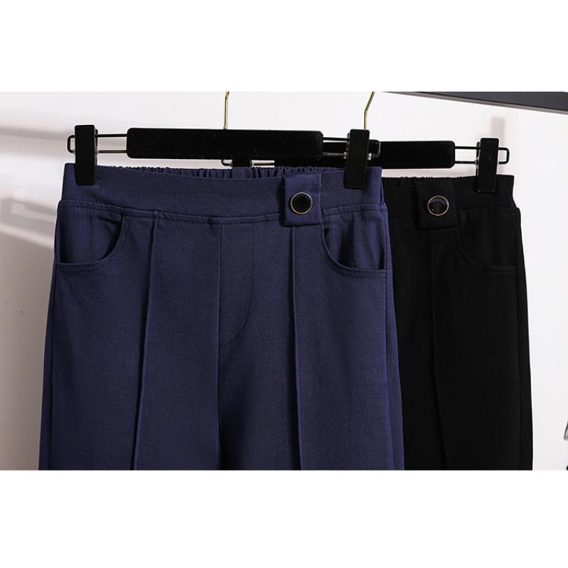 DIMANAF Plus Größe Frauen Jeans Frühling Hosen Denim Bleistift Weibliche Elastische Grundlegende Blau Hohe Taille Hose Oversize Mode Neue Hosen 4XL 5XL