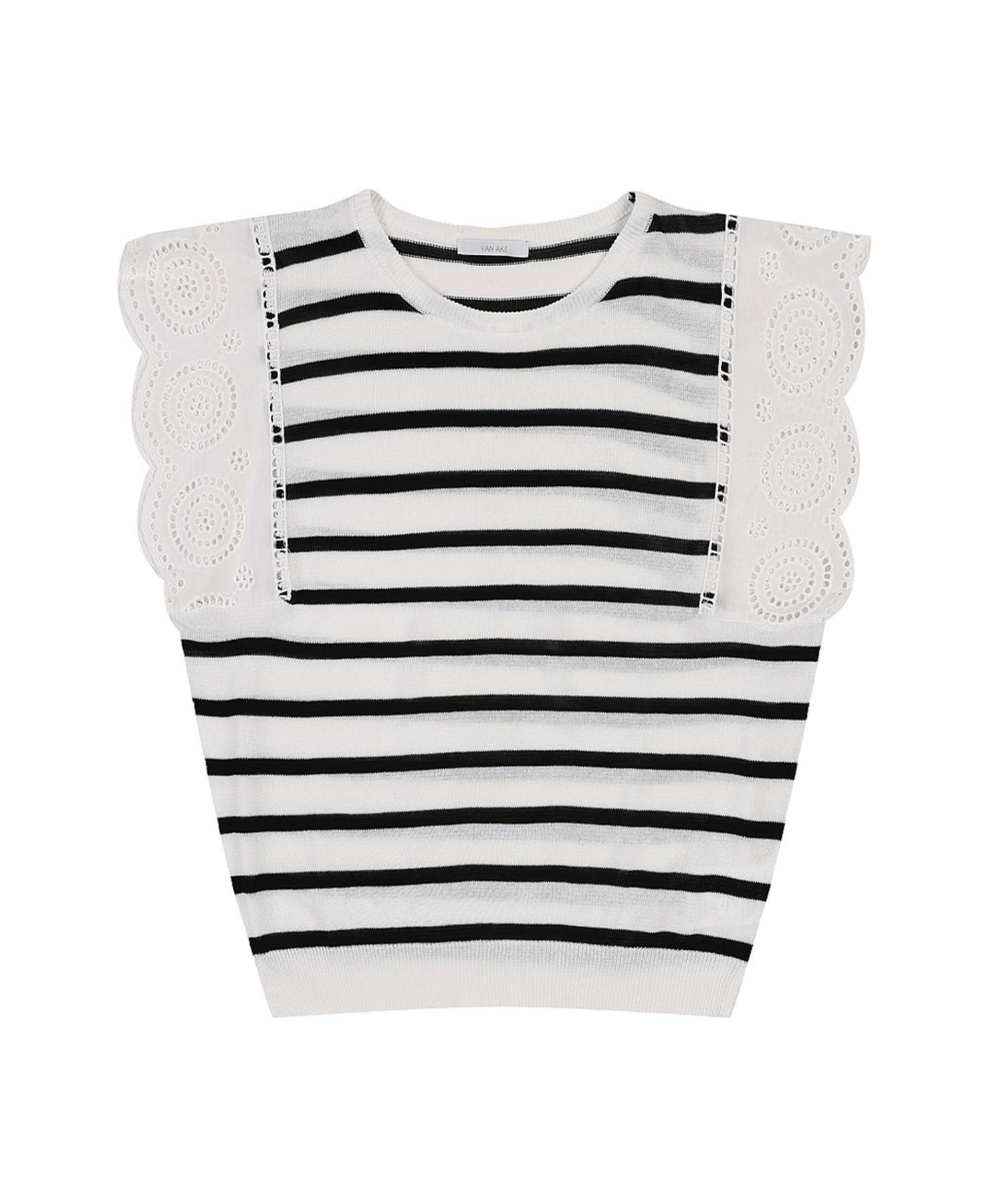 Vanake St Lace Sleeveless Knit_Vb38Ktm307Z Color: Black (Bk) / Free (Free)