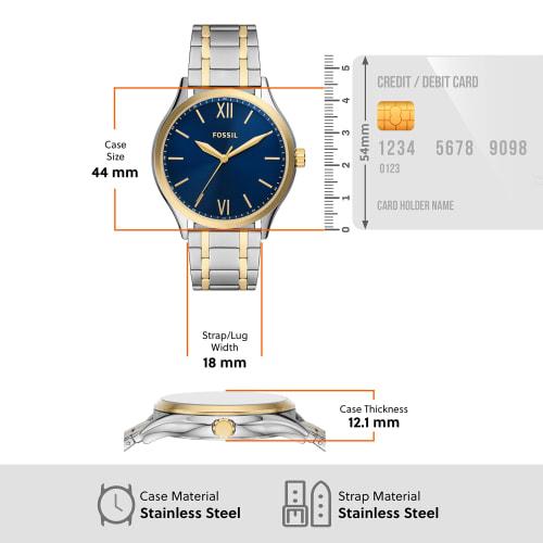 Fossil FENMORE BQ2786SET Men's Silver & Gold Watch