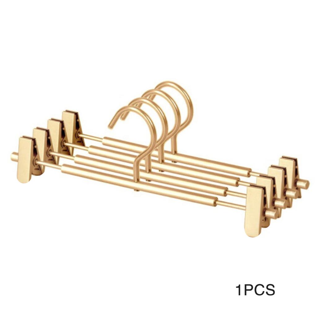 1pcs Aluminum Alloy Pants Hangers Clips Non Slip Stretchable For Home Closet Organizer Trousers Skirts Pants Hanging Clips