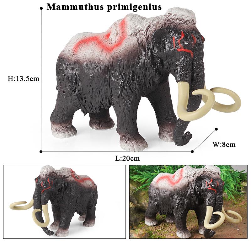Oenux Prehistoric People Life Scene Human Evolution Wild Sabre-toothed Tiger Mammoth Animals Model Action Figures Collection Toy