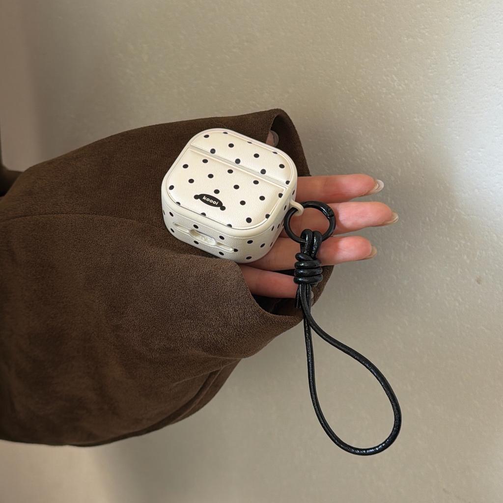 Retro Niche Black and White Polka Dots for AirPods Pro1 Generation 1 Generation 1 Generation 1 Generation Bluetooth Headset Case