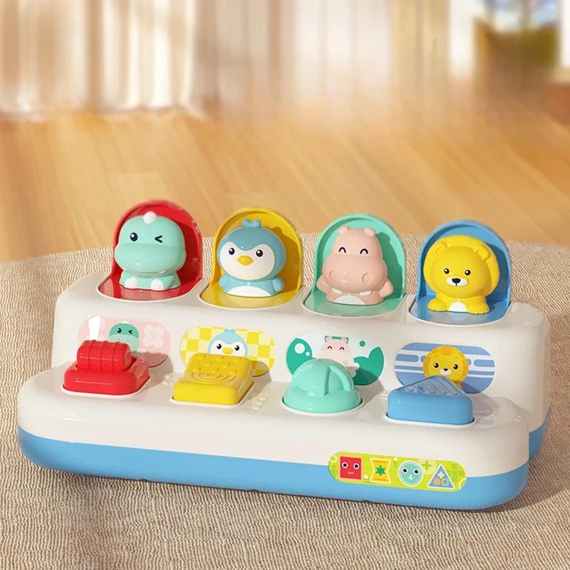 Pop Up Toy Sensory Toys Pop Up Animals Toy for Babies Montessori Toys Cause and Effect Baby Toys Educational 12-18 Months