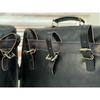 Leather 2 Luggage  Black Bags Motorcycle Side Saddlebags Pouch