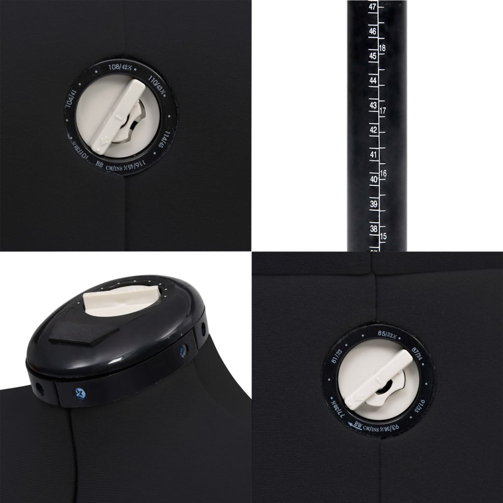Adjustable Female Dressmaker S Mannequin Black Size M (40 46)