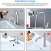 1 Pair 24-Inch Long Braided Stainless Steel Faucet Connector Hose, 3/8-Inch Female Compression Thread To M10 Male Connector