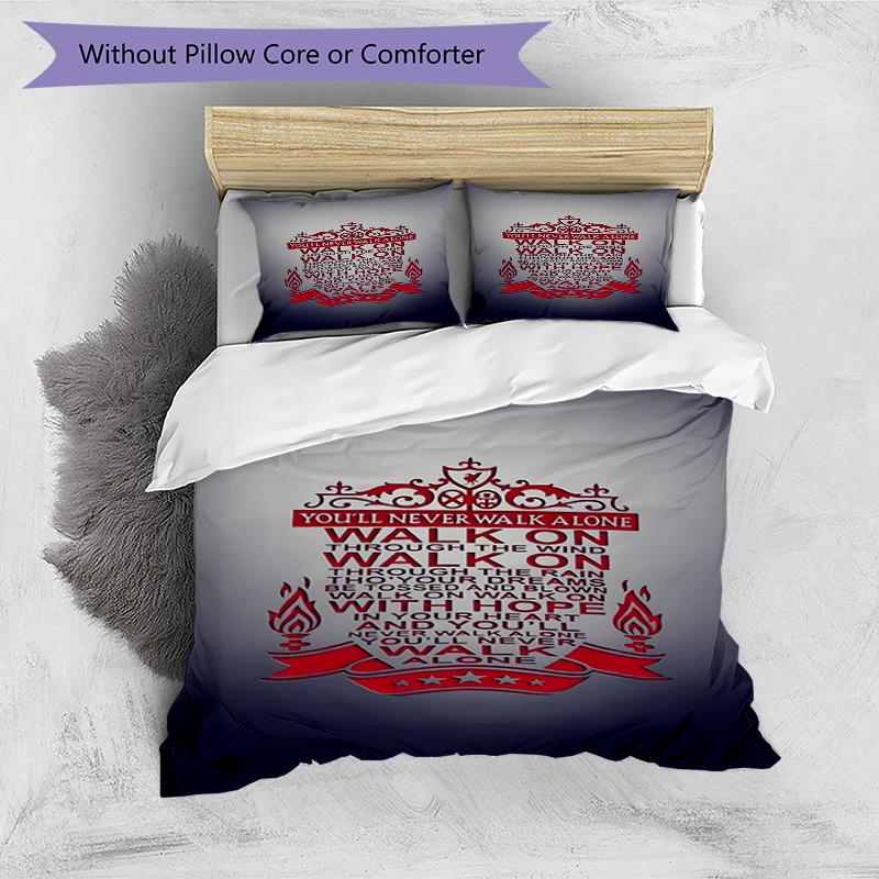 Set copripiumino 3 pezzi (1*Copripiumino + 2*Federe, Senza Nucleo),Set Biancheria da Letto con Stampa Liverpool F.C, Decorazione Camera da Letto, Per Tutte le Stagioni, Regalo di Compleanno
