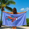 Clown Cat Art Print Quick Drying Bath Towel Microfiber beach towel - light weight swimming camping  yoga beach out