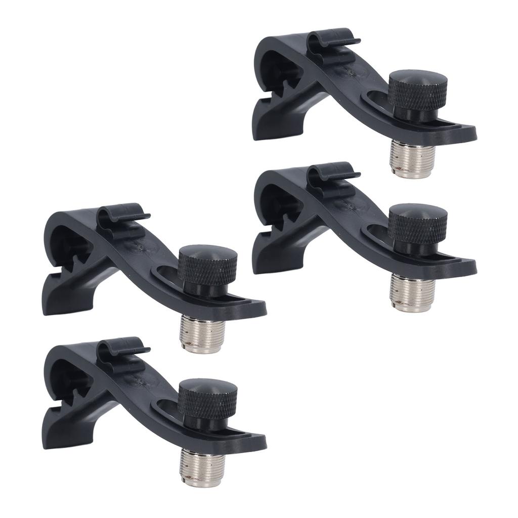 4Pcs Drum Microphone Clip Height Adjustable Shockproof Microphone Drum Mount Mic Holder