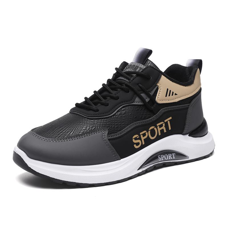 Herfst PU lederen schoenen casual sportschoenen vetersluiting zachte zool comfortabele schoenen heren