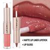 Rossetto Matita Labbra Lucidalabbra Trucco Due in Uno Rossetto Mat Opaco Lucidalabbra Specchio Lucidalabbra