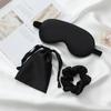 3Pcs Set Women Imitated Silk Sleep Eye Mask Eye Patches Eyeshade Blindfold Travel Rest Eye Cover Night Eyeshade