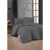 Bed Linen Set - 1 Duvet Cover 220 X 240 Cm + 2 Pillowcases 60 X 60 Cm - 100% Reinforced Cotton - Anthracite