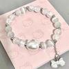 HelloKitty Love Couple Bracelet - DIY Handmade Beaded Cat's Eye Stone, Cute Gift for Girlfriend