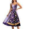 Damen Freizeit Ärmelloses Rundhals Halloween Print Kleid für Party-Kleidung
