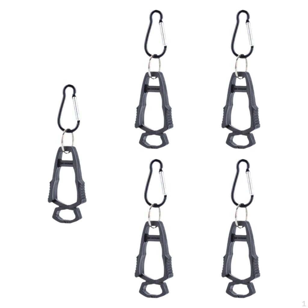 5 Pieces Outdoor Glove Clip Multipurpose Hook Clamp Hanger Anti Drop for Construction