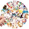 10/30/50pcs Kawaii Colorful Cat Transparent PET Stickers Cute Cartoon Sticker Decoration Suitcase Notebook Phone Decals Packing