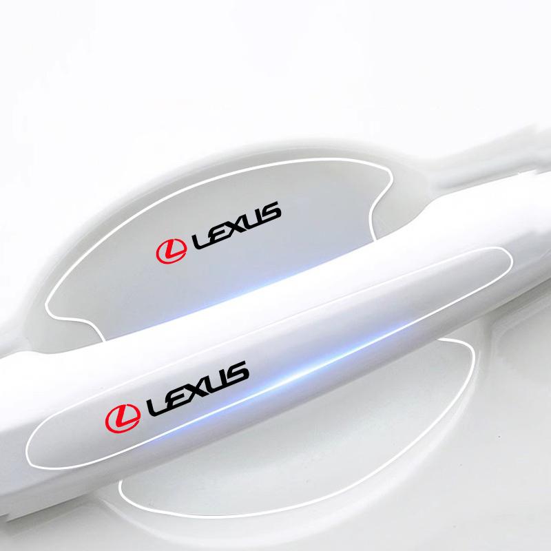 8Pcs Car Door Bowl Handle Protective Sticker Anti-collision Strip For Lexus F SPORT ES RX NX LS UX LM LX GX LC RZ IS CT GS RC HS