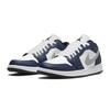 Jordan Air Jordan 1 Low Top Skateboard Shoes Unisex White Blue 553558-047(Team162-SBOX)