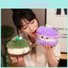 Adorable Soft Chocolate Bread Plush Toy Macaron Swiss Roll Stuffed Animal Birthday Gift