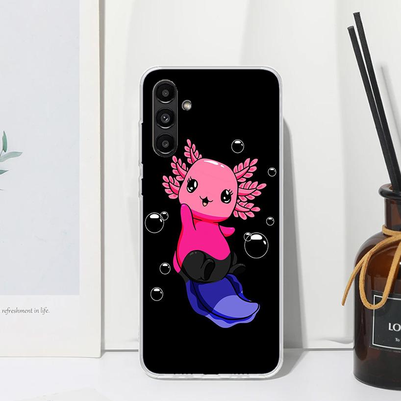 Cute Axolotl Kawaii Phone Case For Samsung Galaxy A17 A37 A57 A16 A26 A36 A56 A15 A25 A35 A55 A14 A24 A34 A54 A13 A23 A33 A53 A0