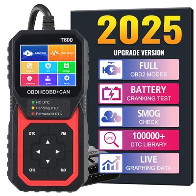 T600 Car Code Reader Oxygen Sensor Battery Tester Diagnostic Tools OBD2 Scanner Support Cloud Print Automotive DTC Lookup