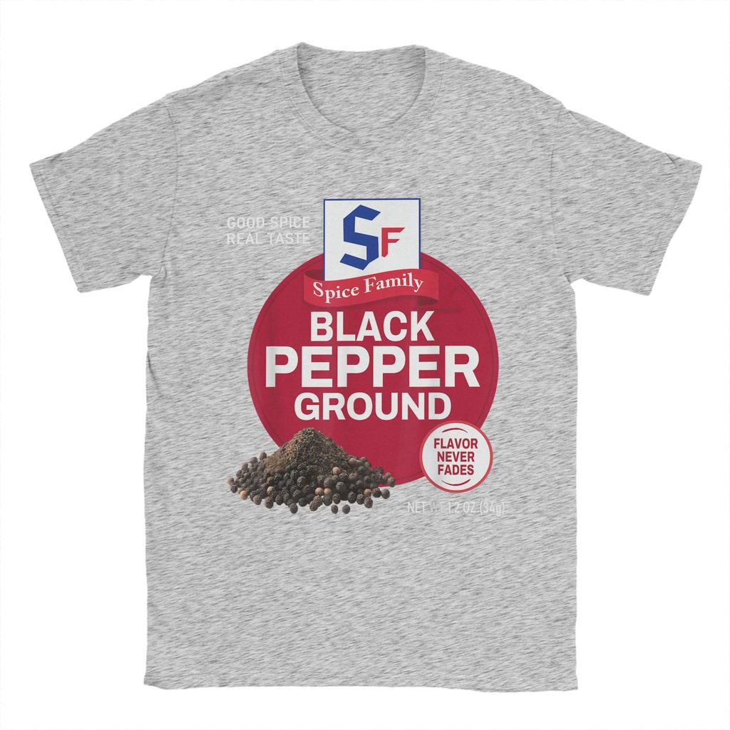 Black Pepper Ground Spice Group Family Matching Halloween T-Shirt Summer T-Shirts Man Oversize Top Tees Short Sleeves Tops