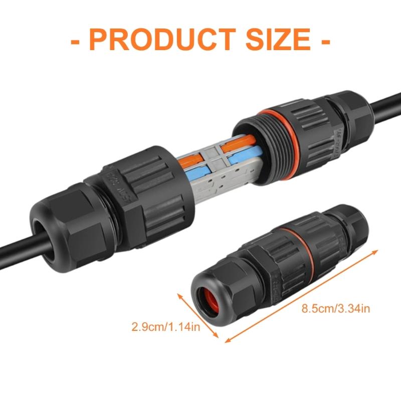 Waterproof Joint Wire Quick Connection Connector 2/3Pin Solderless LED Lamp Wiring Outdoor Rainproof Terminals Enduring