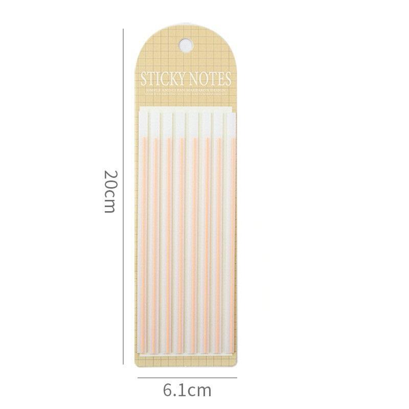 1pcs Macaron Color Sticky Strips 160 Sheets Fluorescent PET Transparent Memo Pad Index Stickers Office