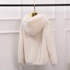 Jacket women's short autumn and winter new imitation rabbit fur loose plush thickened hooded cardigan sweater