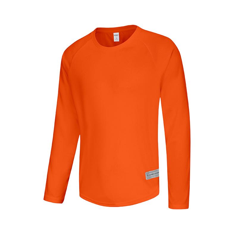 Men's Outdoor Quick-Dry Loose-Fit Long Sleeve Running Shirt - Plus Size, Sweat-Wicking, Marathon Team Uniform for Spring and Autumn Fitness