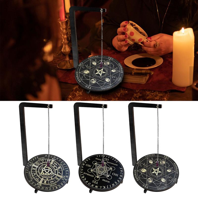 Pendulum Board For Divination Pendulum Divination Board Set Mystic Ritual Vertical Metaphysical Witch Supplies For Meditation